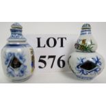 Two Chinese porcelain erotic snuff bottl