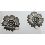 A pair of Georg Jensen, sterling clip ea