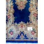 A 20th century Chinese blue ground rug,
