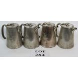 Four silver plated teapots/coffee pots w