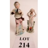 Two late Victorian bisque porcelain figu