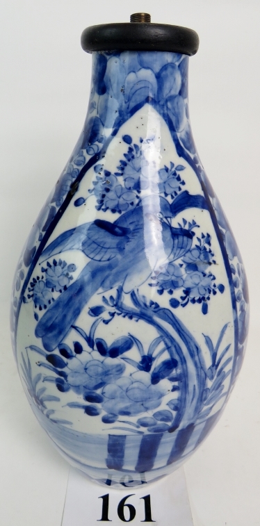 An antique Chinese blue and white porcel