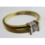 An 18ct yellow and white gold diamond so