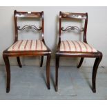 A pair of Regency Revival mahogany frame