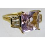 Rose de France amethyst ring, size O, (s