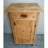 A 19th century pine bedside/pot cupboard