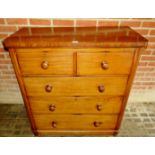 A Victorian mahogany chest of two short