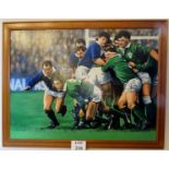 A large oleograph of Ireland winning the