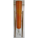 A 1960's `Rocket' lamp, the orange marbl