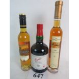 Fine mixed lot of dessert wines and port comprising 1 bottle of Penfold’s Father Grand Tawny,