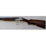12 bore Rizzini over and under shotgun, serial no: 53439, side plated action fully engraved,