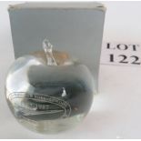 Concorde Memorabilia: a rare glass 'apple' shaped commemorative glass paperweight by Anthony Stern