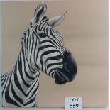Robina Yasmin (contemporary) - `Zebie' (Zebra), oil on canvas, signed with initials and dated '04,