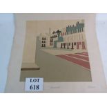 Bob Saunders (b1945) - 'Deserted street', pencil signed limited edition print, number 1/12,
