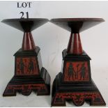 A pair of decorative 19th century Egyptian-Revival tazzas,