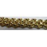 A 9ct gold link and box chain bracelet, approx 11 grams,