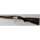 20 bore Bettinsoli Tarcisio Silver over and under shotgun, serial no: 197327,