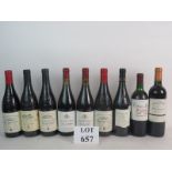 Fine quality mixed lot of fine French red wines to include 2 bottles of Dentelles de Talabot