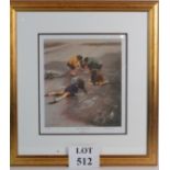 Marc Grimshaw (b 1957) - `Memories, Pavement Artist, pencil signed limited edition colour print,