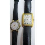 A Must de Cartier quartz wristwatch with 925 stamped back and a Bueche-Girod wristwatch,