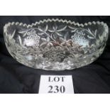 A pressed glass fruit bowl,