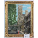 Helen Layfield Bradley, MBE (1900-1979) - `Ely Cathedral', oil on canvas, signed and dated 1972,