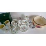 A number of items of good quality 20th century porcelain to include a pair of Bedeck goblets with