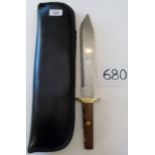Bowie knife 'Rorke's Drift', blade in leather pouch,