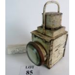 An original railway oil lamp,