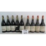 9 bottles of fine quality mature Southern Rhone red wines from Vacqueras being 5 bottles of Domaine