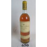 1 bottle of Château d’Yquem, Sauternes 1980,
