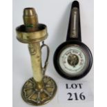 A Palmers & Co brass candlestick, circa 1900,