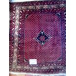 An antique high pile senneh - paisley overall and medallion, shikari border, immaculate condition,