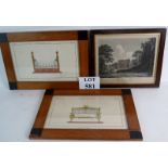 A pair of 19th century French coloured engravings 'Meubles et Objects de Gout', decorative frames,