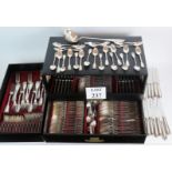 A comprehensive canteen of cutler with attractive shell design to the handle, 36 knives,