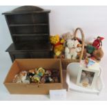 A collection of Modern Toys, Dolls, Bears and Bear figurines,