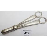 A pair of silver grape scissors, Birmingham 1913, approx 4.