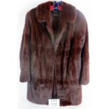 A vintage dyed ermine ladies fur coat,
