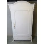 A Victorian painted French armoire of small proportions, 37" wide, 73.