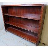 A 20th century Mahogany Georgian-revival low open bookcase,