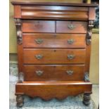 A large mahogany 19th century Scottish chest,