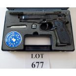 Beretta CO2 pistol, model 92, in factory