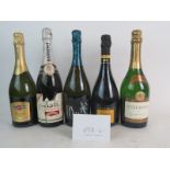 5 bottle mixed lot of sparkling wine to