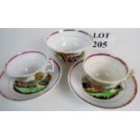 A part lustre ware tea set, Staffordshir