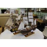 TWO MODEL SAILING VESSELS TO INCLUDE HMS VICTORY