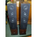 GOOD QUALITY PAIR OF FLOOR STANDING AER BRANDED MULTI CONED BASS REFLEX SPEAKERS Finished in