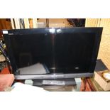 A REMOTE CONTROLLED SONY BRAVIA FLAT SCREEN TELEVISION
