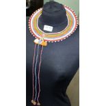 MID 20TH CENTURY SOUTH AFRICAN TRIBAL BEADWORK NECKLET