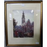 MAJOR F.M WILKINSON A FIRST QUARTER 20TH CENTURY WATERCOLOUR STUDY of the new church at Middleburg