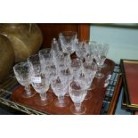 SELECTION OF PRODOMINANTLY CUT STEMMED DRINKING GLASSES to include Waterford